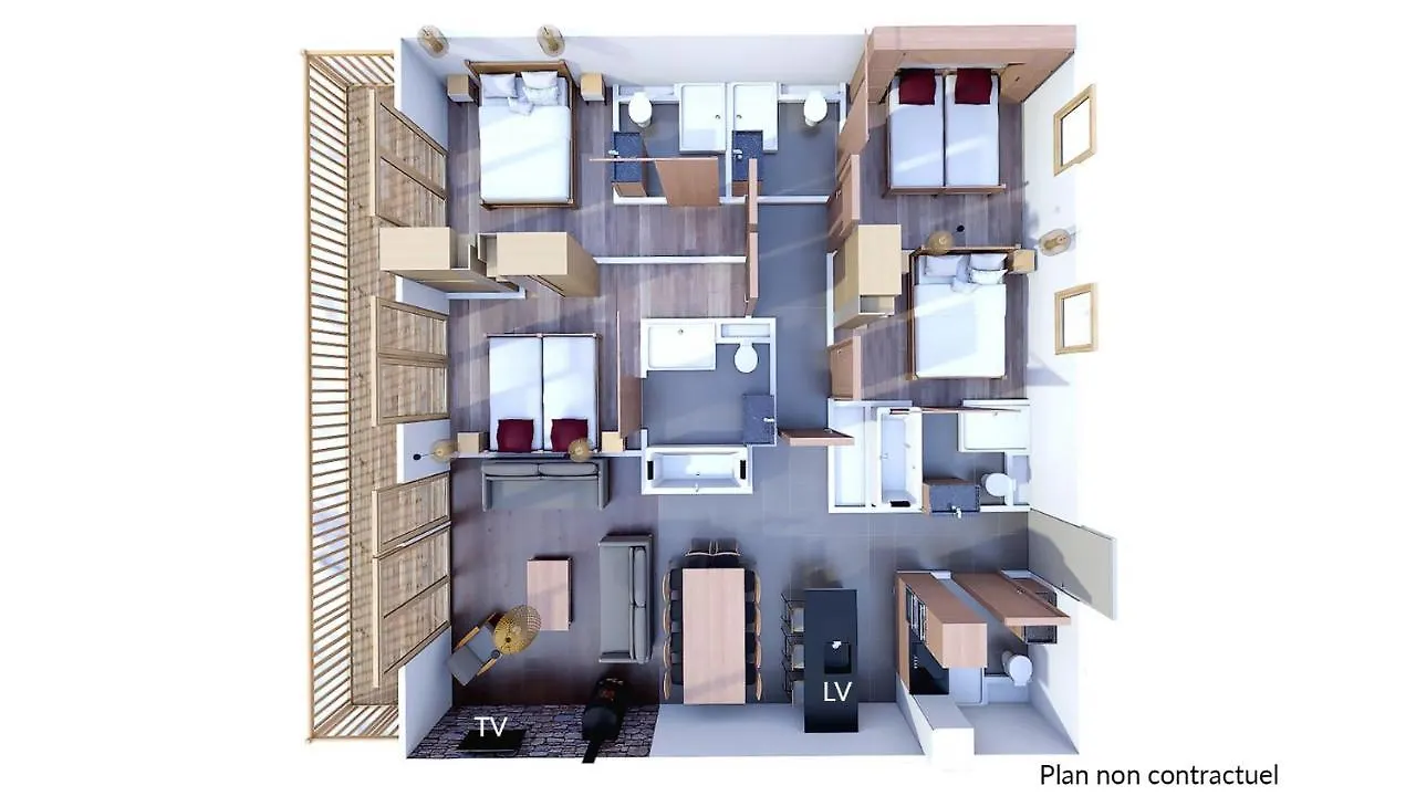 Apartamento Les Balcons Platinium Val Cenis Lanslevillard 0*,  Francia
